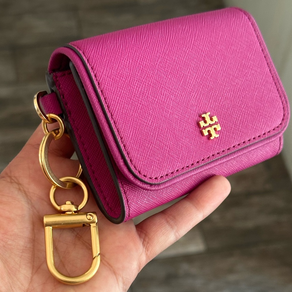 New Tory Burch Emerson chain wallet hot pink - Picture 2 of 5